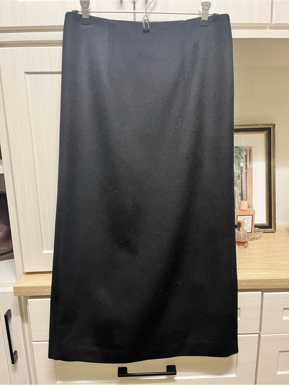 Calvin Klein Black Wool Pencil Skirt - Size 6